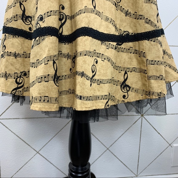 Hot Topic Musical Note Halter Fully Lined Dress Size XS - Picture 7 of 12